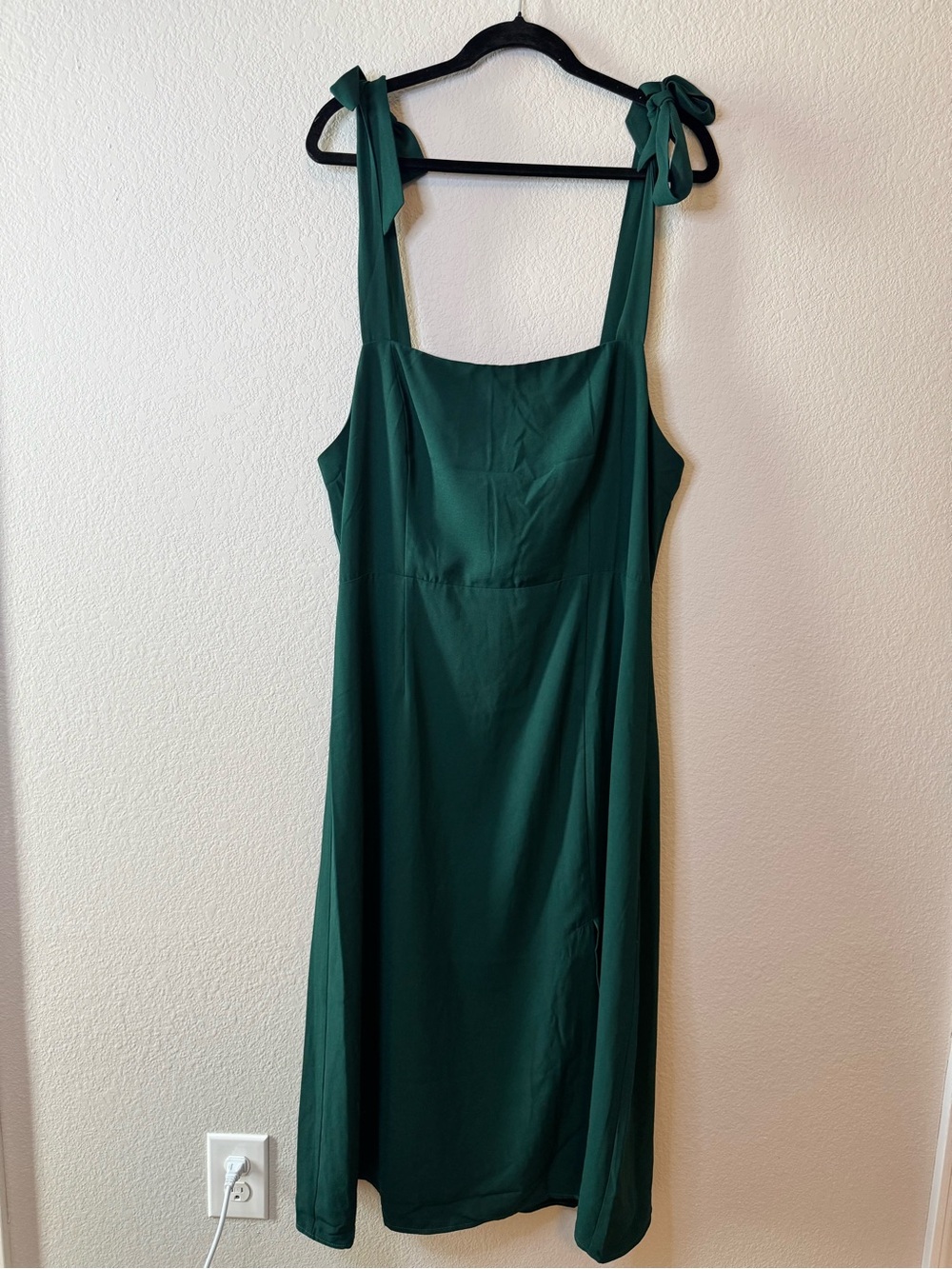 Petal & Pup Emerald Green Square Neck Laurel Midi Dress Size 12 NEW